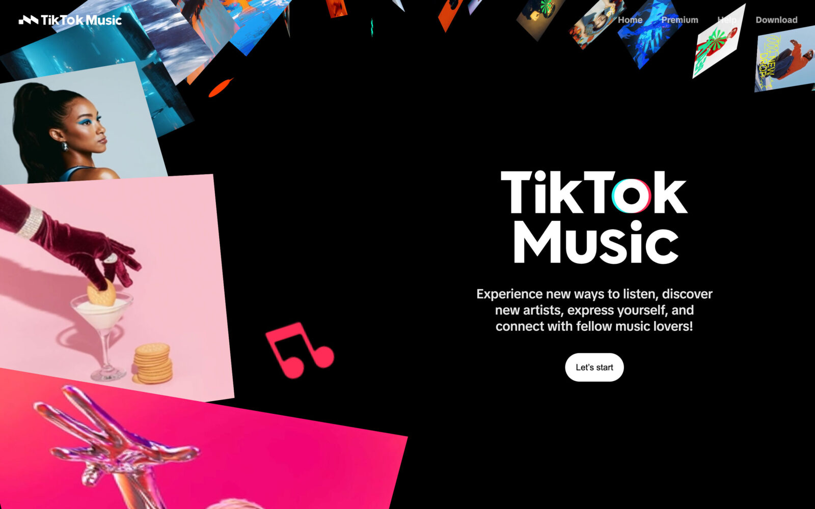 TikTok Music Landing Page